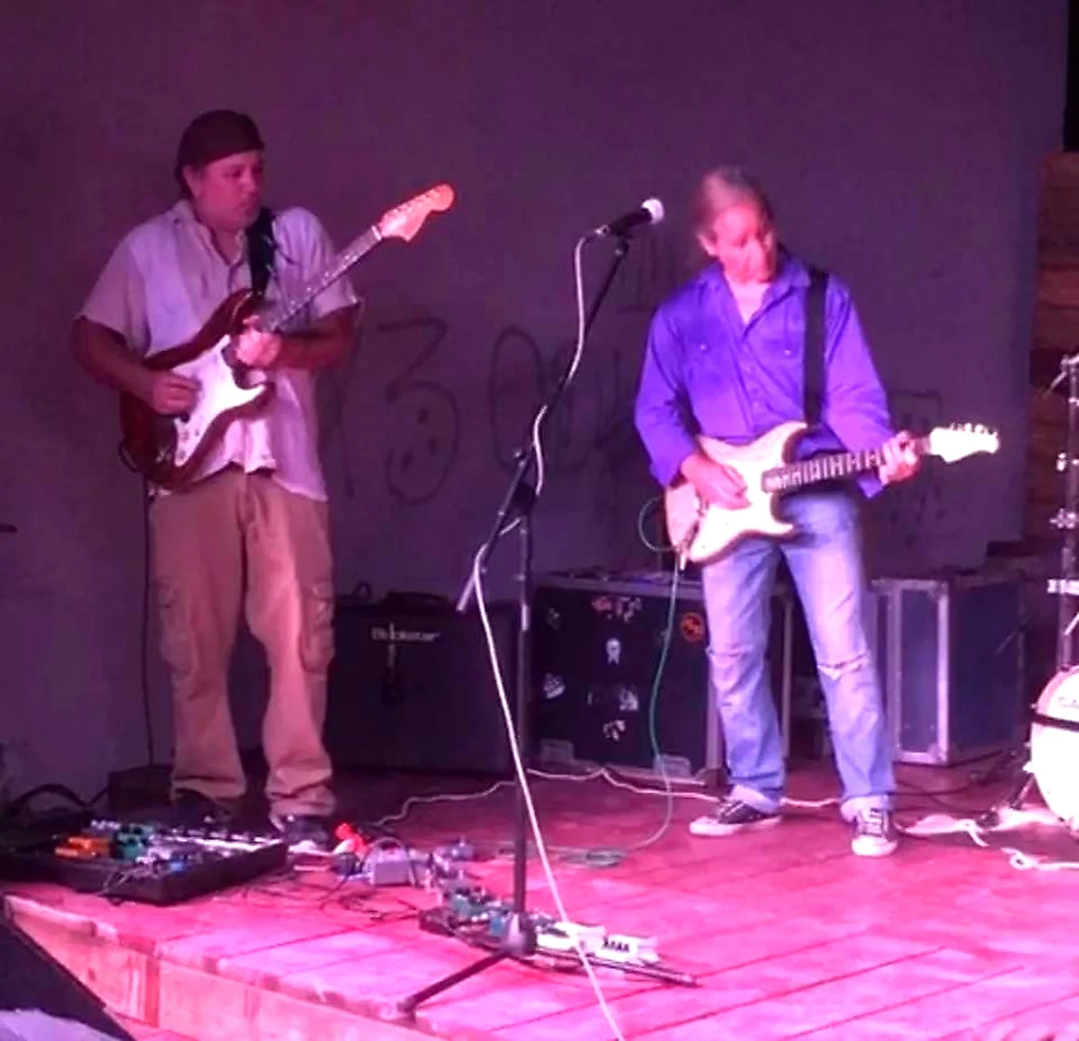 James and Chris performing together